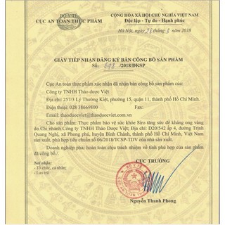 Siro Ong Vàng ( hổ trợ tăng sức đề kháng )