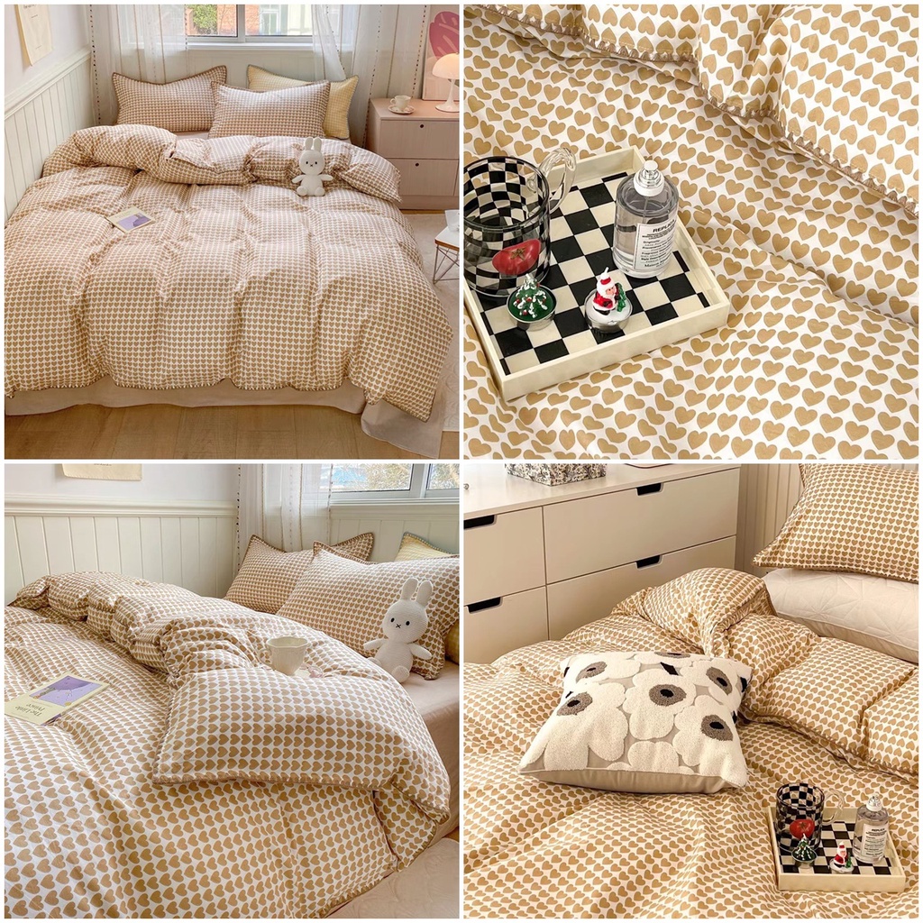 Bộ chăn ga gối chất cotton poly nhập khẩu họa tiết hoa lá cành - chăn ga Hàn Quốc đủ size miễn phí bo chun | BigBuy360 - bigbuy360.vn