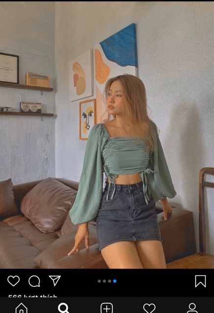 🌸 Áo Croptop rút nhún 2 bên | BigBuy360 - bigbuy360.vn