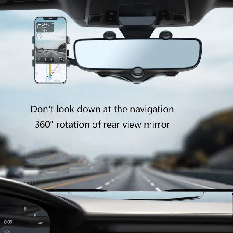 Giá Đỡ Điện Thoại / Thiết Bị Định Vị GPS Gắn Kính Chiếu Hậu Xe Hơi