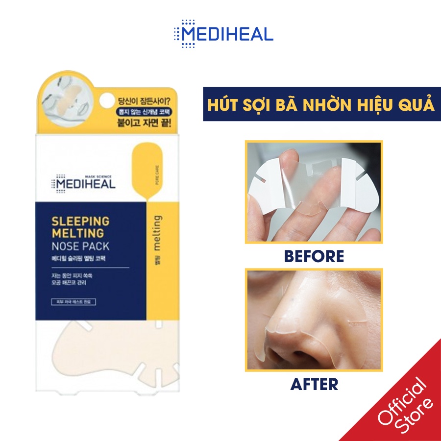 Mặt Nạ Làm Sạch Mụn Đầu Đen Mediheal Sleeping Melting Nose Pack 1 Miếng [K69]