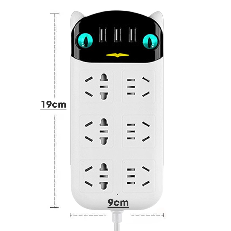 Ổ Cắm Điện Thông Minh Đa Năng Quấn Gọn, Dây Dài 2,8M Có Đầu Cắm USB Sạc An Toàn Chống Giật (Tặng ổ 3 chân sang 2 chân)