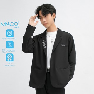 Áo Blazer Nam Thêu Họa Tiết MANDO Áo Khoác Thu Đông Dài Tay Phong Cách Hàn Quốc Chất Liệu Cao Cấp 2021 - AVN002