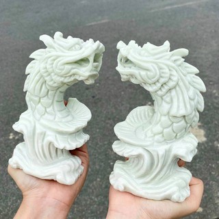 Tượng cá chép hóa rồng - đá nguyên khối