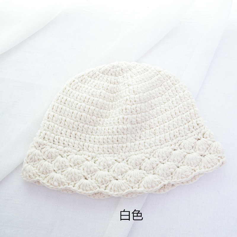 Mũ Len Dệt Kim Dày Dặn Màu Sắc Đơn Giản Phong Cách Hàn Quốc Cho Nữ