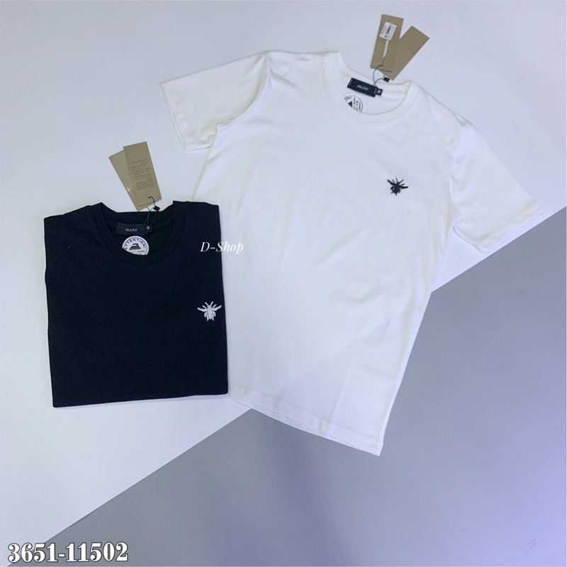 Áo Phông trơn hoạ tiết thêu ong ở trước ngực 3651