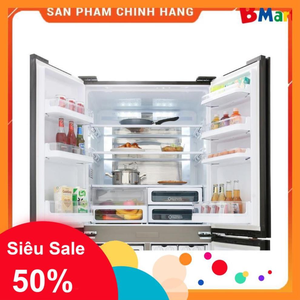 [ VẬN CHUYỂN MIỄN PHÍ KHU VỰC HÀ NỘI ] Tủ lạnh Sharp 4 cánh màu gương đen SJ-FX688VG-BK - [ Bmart247 ]  - BM NEW