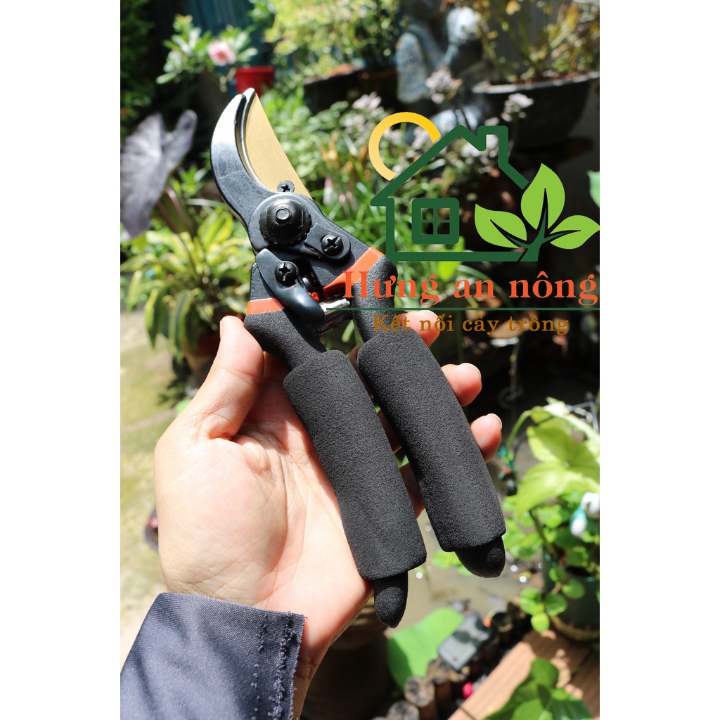 Kéo Tỉa Cành - Tay cầm bọc đệm xốp, thép Nhật SK-5 sắt bén, thép không gỉ