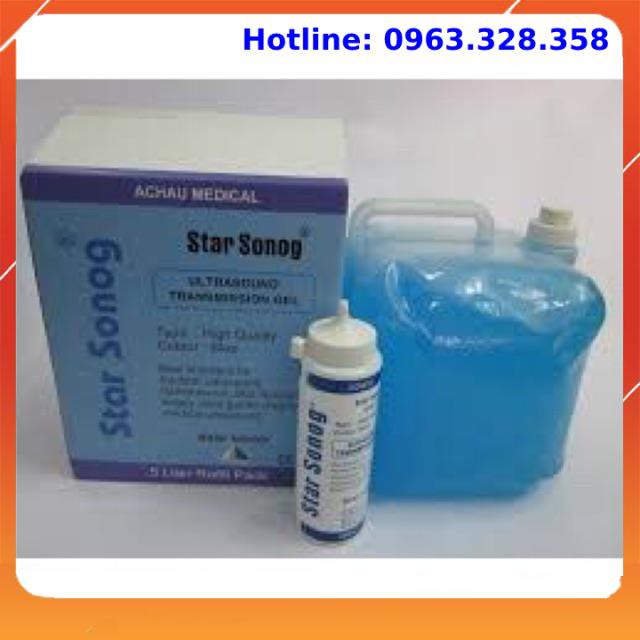 Gel siêu âm star sonog màu xanh,can 5l
