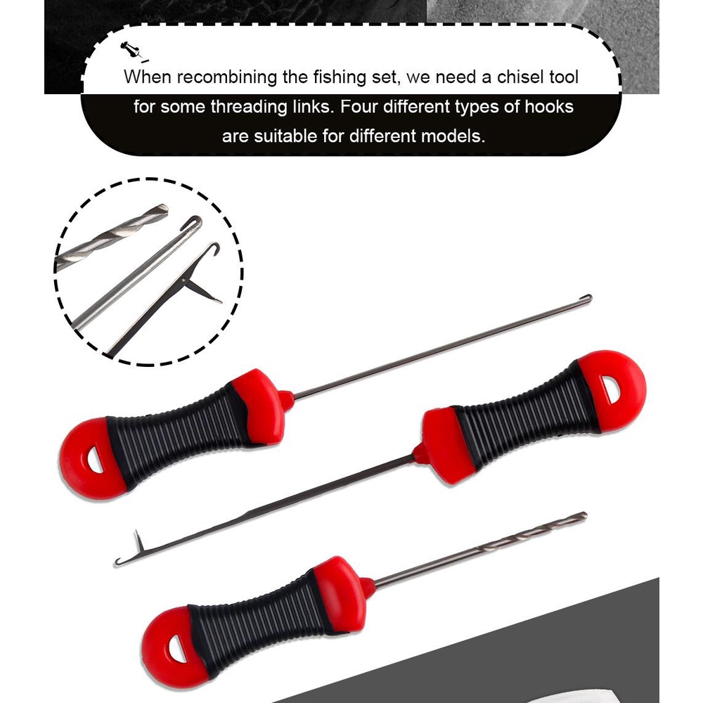 MUVAKO Dụng Cụ Móc Mồi Câu Đa Năng Bằng Thép Không Gỉ
