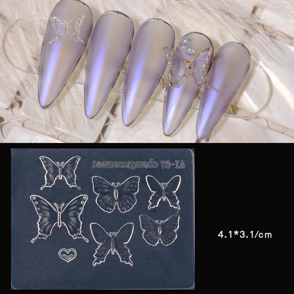Khuôn Silicone Tạo Hình Trang Trí Móng Tay DIY Dễ Thương|Khuôn Làm Móng Hình Bướm 3D