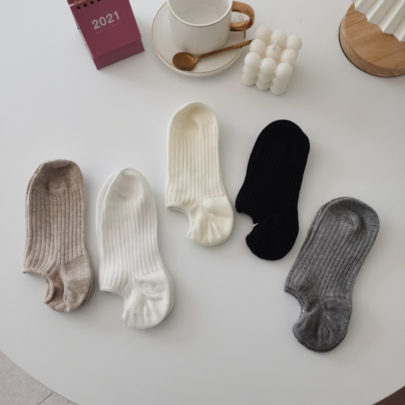 Vớ Cotton Cổ Thuyền Chống Trượt Phong Cách Hàn Quốc Thời Trang Mùa Hè Xinh Xắn Cho Nữ