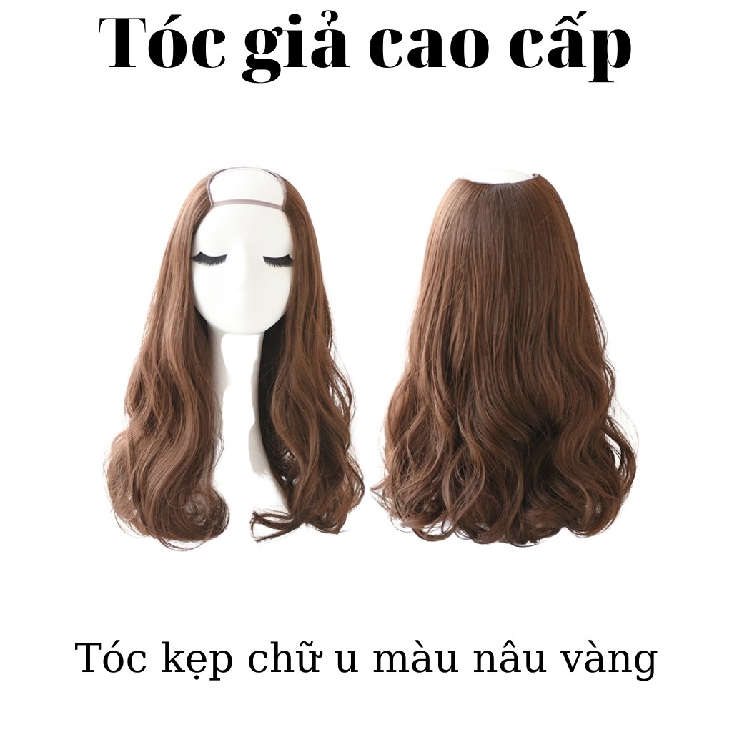 Tóc giả kẹp chữ U ngắn 30cm, mã u8161