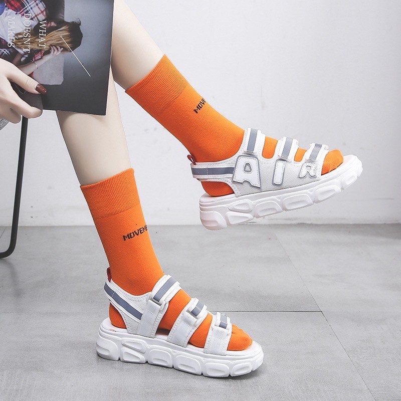 (2 MÀU) Sandal nữ thời trang Ulzzang nữ tính AIR phản quang siêu đẹp đế siêu êm | BigBuy360 - bigbuy360.vn