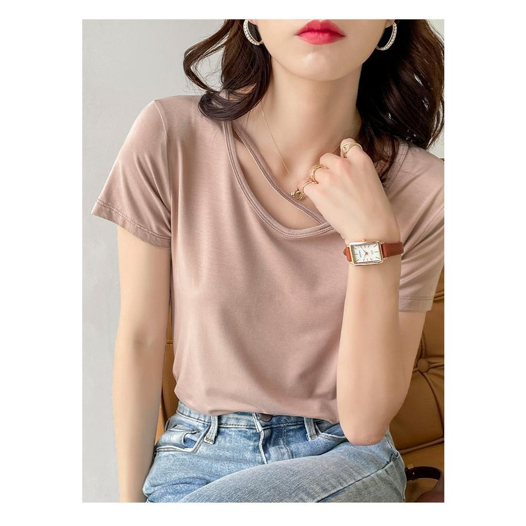 Áo Thun Mỏng Mùa Hè Tay Cộc Thoải Mái Cho Nữ 52747