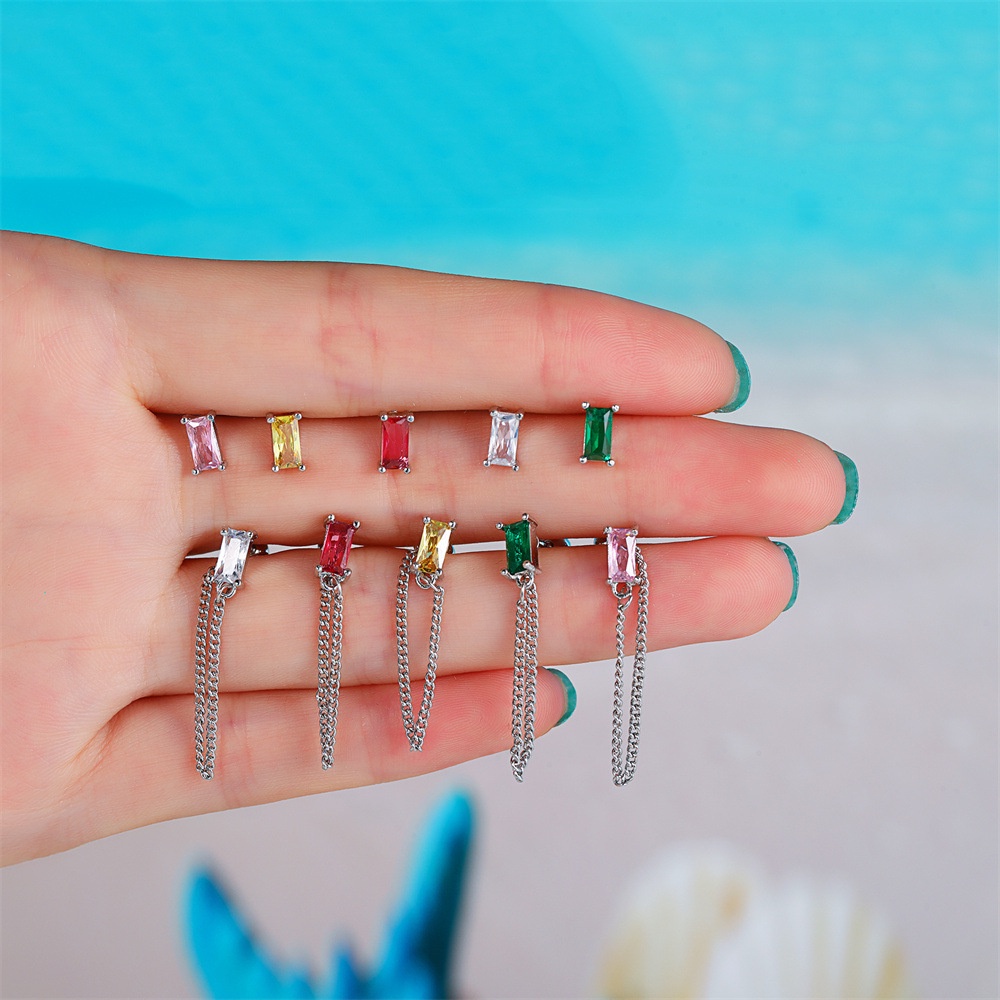 Khuyên Tai Hình Hoa Nhỏ Không Gây Dị Ứng Đính Đá zircon Thời Trang Cho Nữ