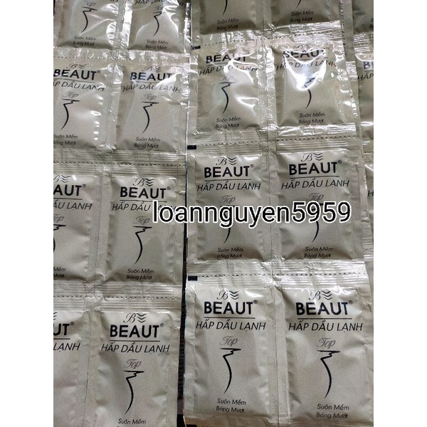 Dầu gội, hấp dầu xã lạnh BEAUT top dây 12 gói mùi hương nước hoa đặt trưng