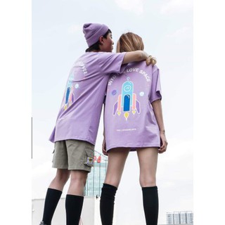 Áo thun tay lỡ into the love space tee unisex