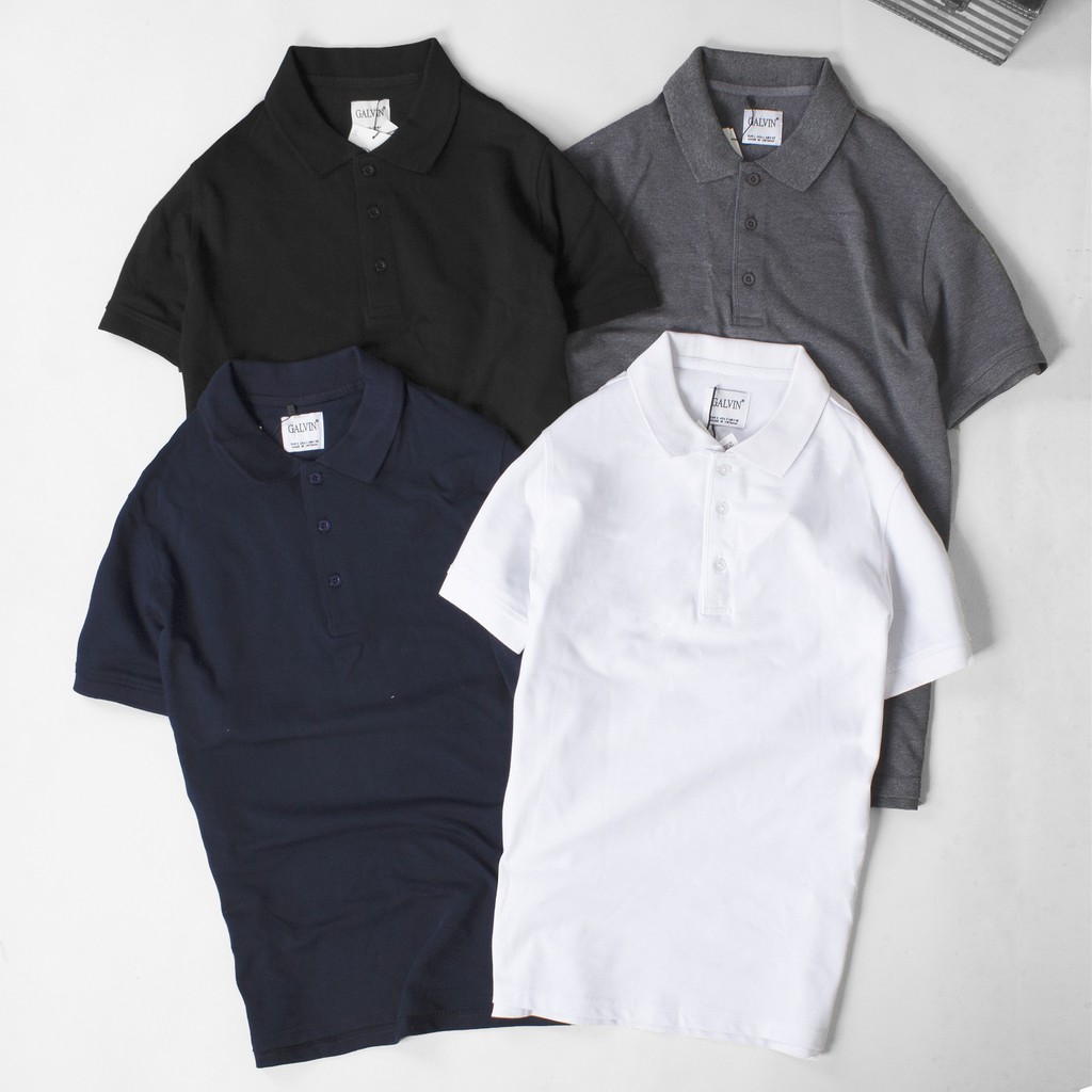 Áo polo nam Galvin piqué Basic cotton cá sấu co giãn chuẩn form tay ngắn cổ bẻ PLGV7 - Leo Vatino | BigBuy360 - bigbuy360.vn