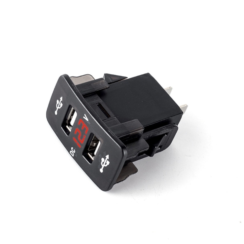 Tẩu Sạc Hai Cổng USB 12V 24V 3.1A Hiển Thị Điện Áp Cho Xe Hơi