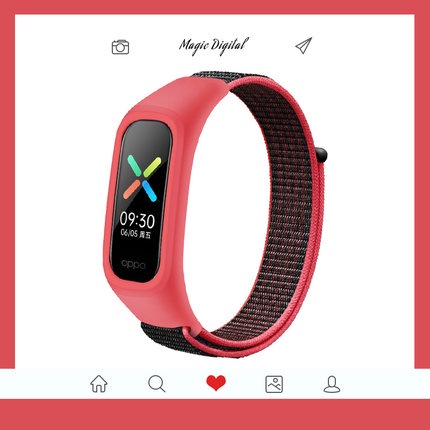 Set dây đeo nylon và vỏ đồng hồ thông minh silicone chống thấm nước phong cách thể thao dành cho Oppo/ Oppo EVA