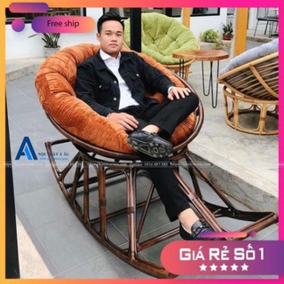 GHẾ BẬP BÊNH PAPASAN 1M2 kèm vải bố cao cấp [CAM KẾT MÂY 100%] , ghế thư giãn