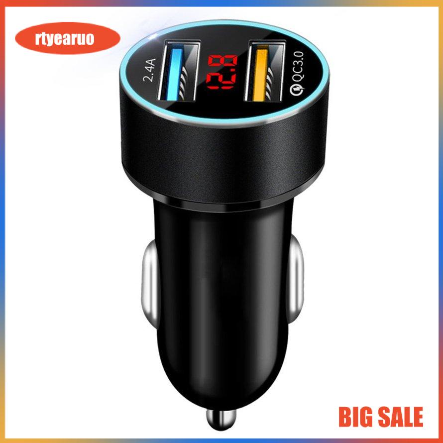 Bộ sạc xe hơi USB kép Bật lửa cho xe hơi di động với màn hình LED