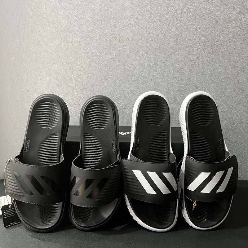 [Chính Hãng] Dép Alphabounce Thể Thao Thời Trang Màu Full Đen Và Đen Trắng Nam Nữ Có sẵn B41720 / BA