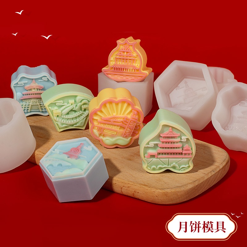 Khuôn Silicone Làm Bánh Trung Thu Kiểu Trung Hoa