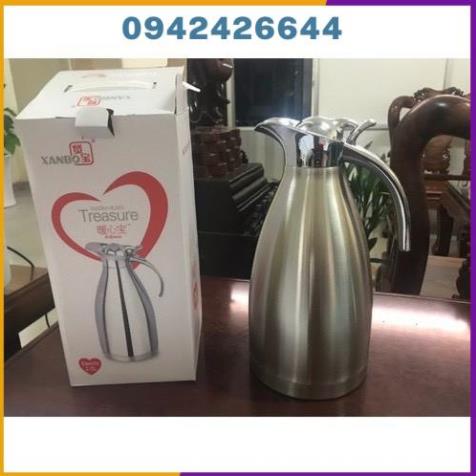 Bình thuỷ giữ nhiệt inox 2 lít siêu tiện dụng-hh272 Giao màu ngẫu nhiên
