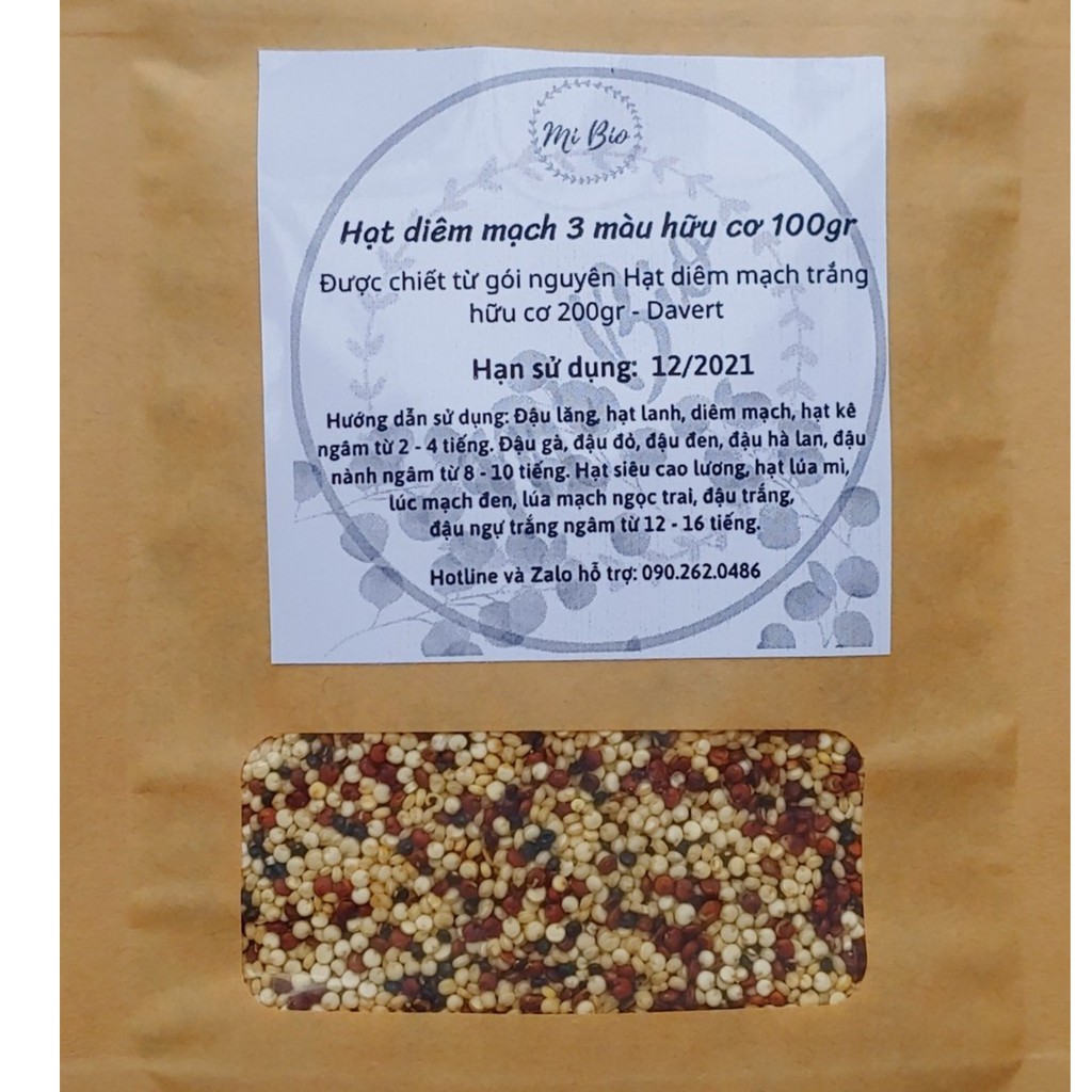 Hạt diêm mạch hữu cơ hỗn hợp (đen-trắng-đỏ) 500g - Quinoa Real