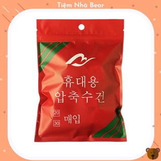 Giấy Nén Khăn Khô Du Lịch Túi 20 Viên