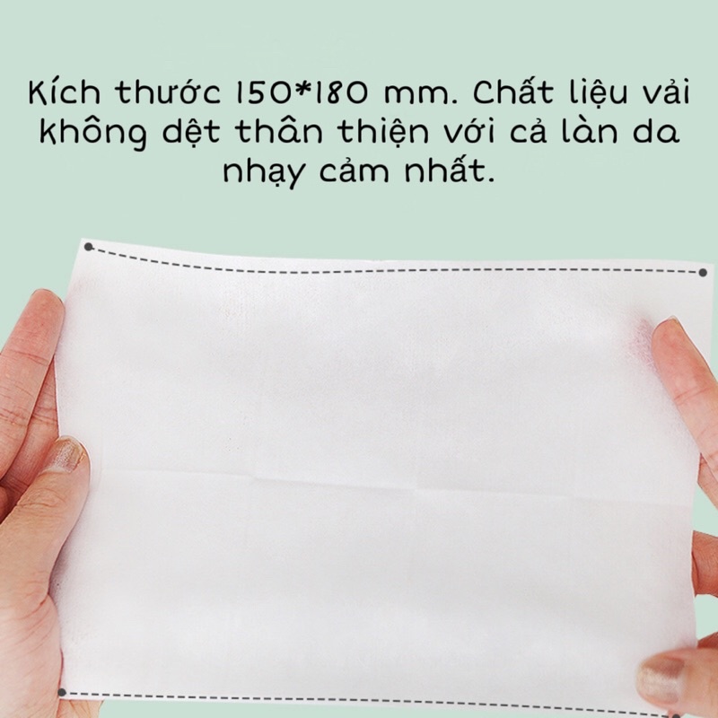 Khăn ướt mini tẩy trang và làm sạch tinh chất bơ