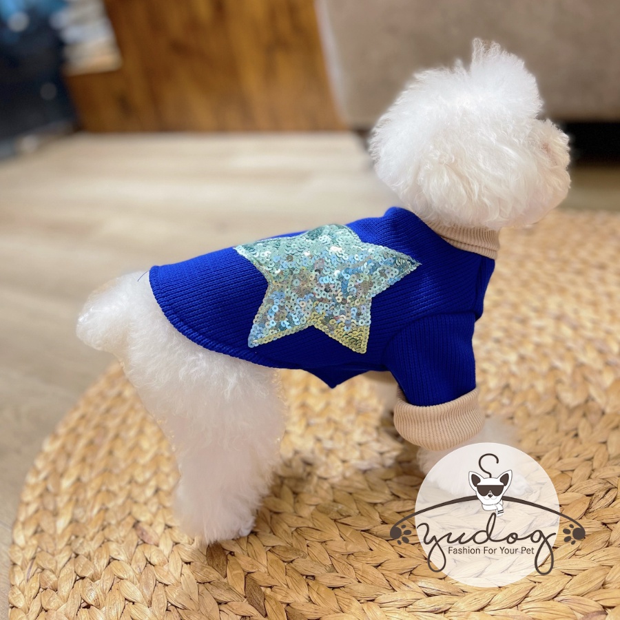 Áo ấm cho chó yudog áo len cổ lọ giữ ấm cho chó mèo thú cưng