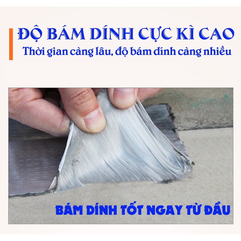 Cuộn Băng Keo Siêu Dính Khổ 10CM x 5M, Siêu Chống Thấm, Dán Được Trên Mọi Chất Liệu.