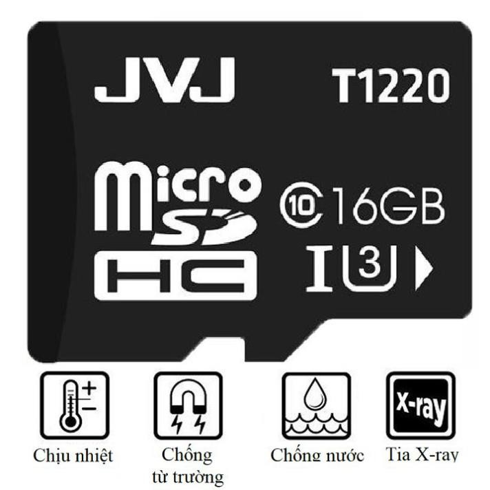 Thẻ nhớ JVJ 8GB/16GB/32GB/64GB U3 Class 10 Tốc độ cao 95Mb/s - 140Mb/s, Chuyên Dùng Cho Camera, Điện Thoại, BH 2 năm