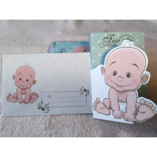 Combo 30 thiệp thôi nôi hình bé đang ngồi