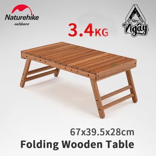 Bàn gỗ dã ngoại glamping naturehike nh20jj031