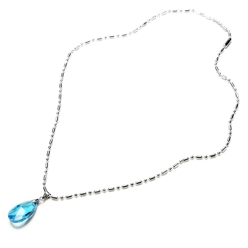 {factoryoutlet} Blue Crystal Necklace Cosplay 1PC New of Anime SAO Sword Art Online Heart of Yui adover