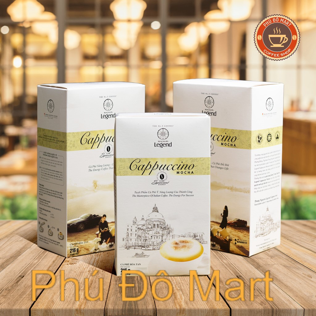 ( Combo 06 Hộp ) Cà Phê Sữa Hòa Tan Trung Nguyên Legend Cappuccino vị Mocha / Hazenut / Coconut