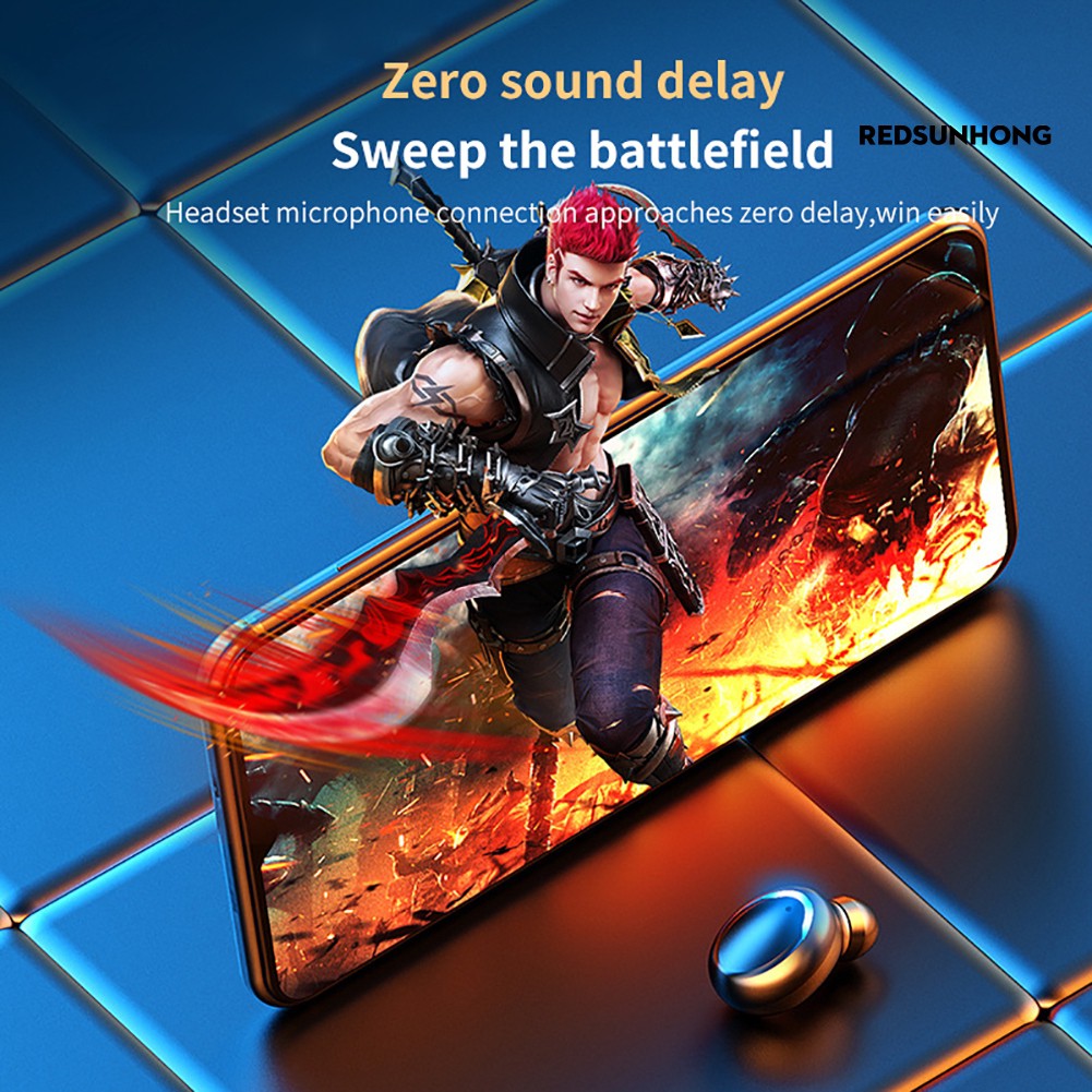 Tai Nghe Không Dây Bluetooth 5.0 Redsu F9-5C Tws Kỹ Thuật Số 5.0 Cho Điện Thoại