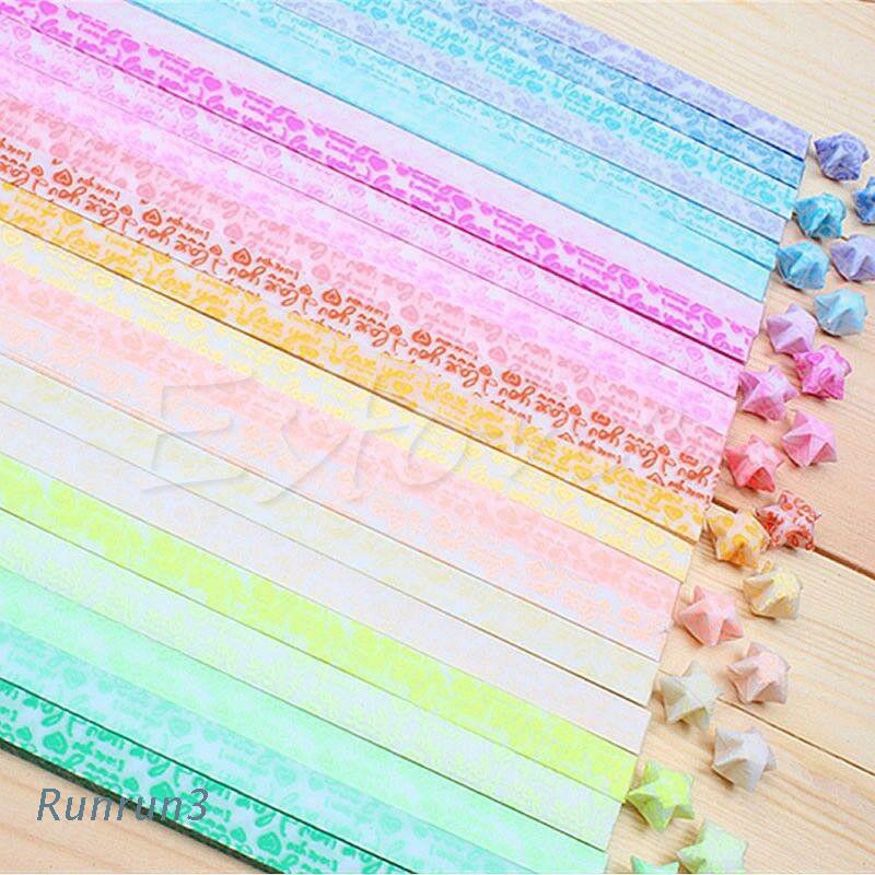 Bộ 30 Giấy Gấp Ngôi Sao May Mắn Màu Dạ Quang