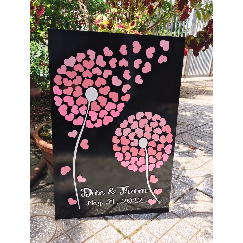 Tranh Ký Tên Thiết Kế Theo Yêu Cầu | Thao Wedding Guestbook