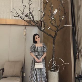 Đầm sọc đen