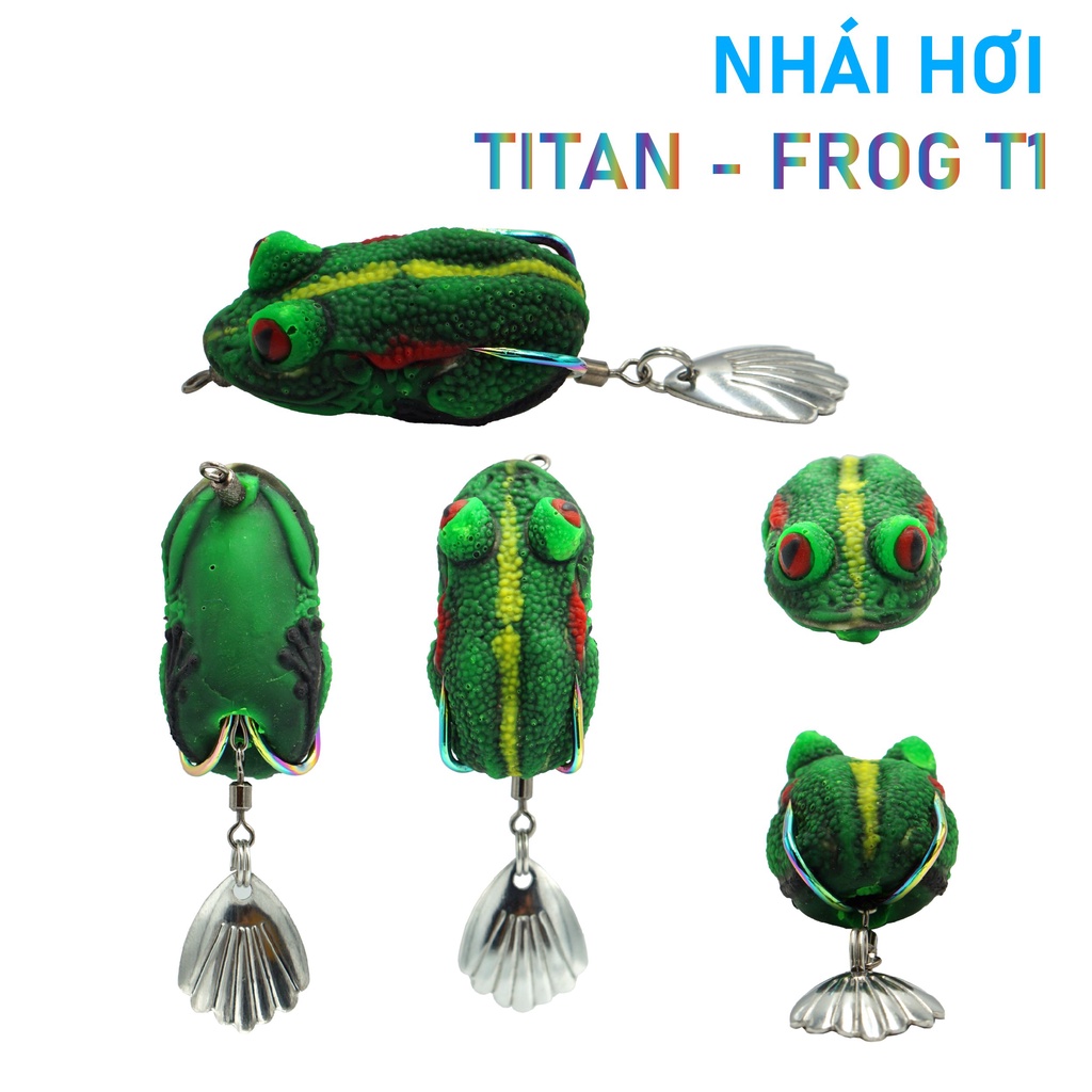 NHÁI HƠI TITAN FROG T1 - mồi giả Thái Lan câu lure cá lóc giá rẻ siêu nhạy - 4cm - 8.5gr - 130k