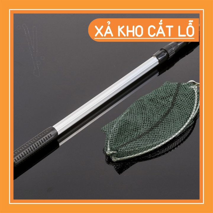 [Khuyến Mãi Lớn] Vợt Cá Gấp Gọn Vành Tròn INOX 1m5 - 2m1 VCG-01