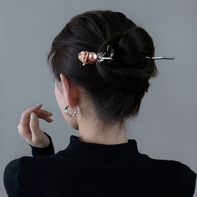 Trâm Cài Tóc Hình Hoa Hồng Bằng Hợp Kim Dành Cho Nữ