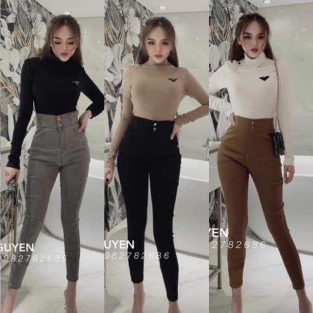 QUẦN JEAN GIẤY QUẦN KAKI 2 khuy siêu đẹp 765