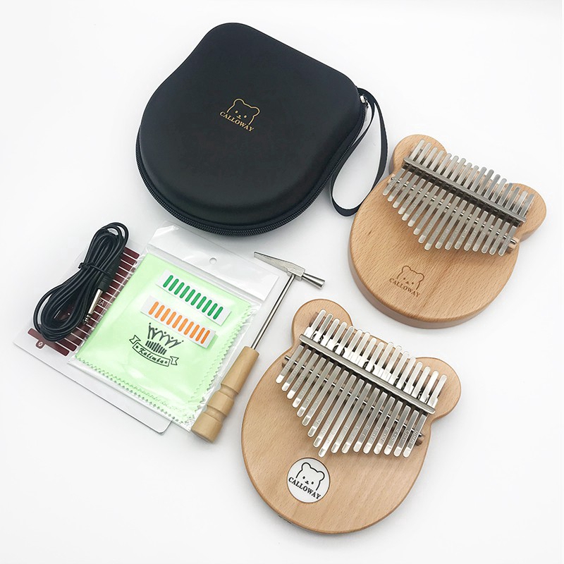【New】17 keys EQ Kalimba Beech bear kalimbaThumb Piano Acoustic Finger Piano Africa Music Instruments