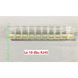 Lẻ 10 đầu mạng, hạt mạng rj45 tenda cat5e - tương thích cat5, 6, 6e